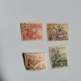 朝鲜1963年七年计划（第三组）盖销邮票4枚全。