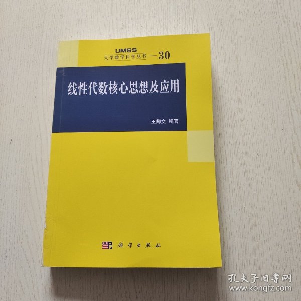 线性代数核心思想及应用：大学数学科学丛书30