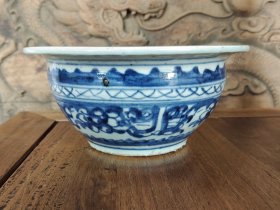 青花螭龙纹香炉全品 包老