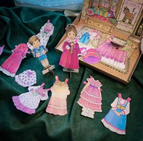 1978年The Ginghams Paper Doll Playset Carrie's Birthday Party