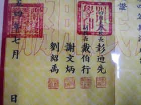 1954年四川大学历史系毕业证，品如图