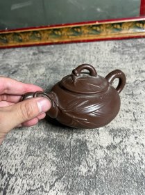 注浆竹段紫砂壶一把