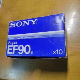 磁带：SONY-EF90s原装空白磁带、全新未拆（1盒10盘磁带）