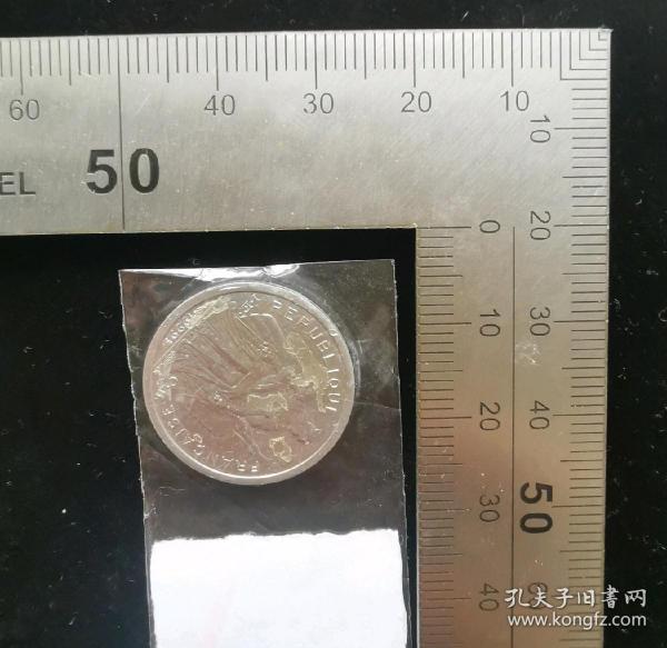 外币:新喀里多尼亚(法属),鸟图腾硬币,面值1FPANC,直径2厘米,1992年,gyx22200