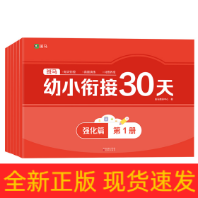 斑马幼小衔接30天强化篇（全7册）全套试卷6-8岁学前班一年级适用 拼音数学英语紧贴教材