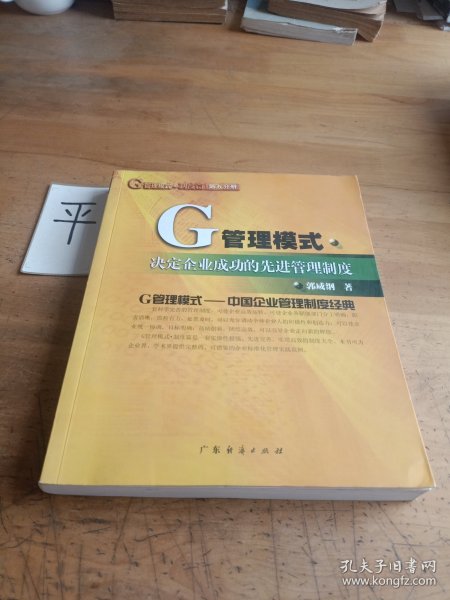 G管理模式制度：决定企业成功的先进管理制度（第五分册）