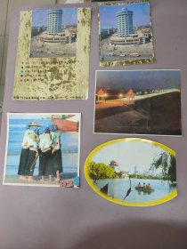 泉洲风景拍照图5张合售(圆楼、泉州大桥、东湖公园、蟳埔女)