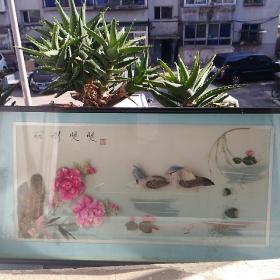 贝雕画，丽影双双