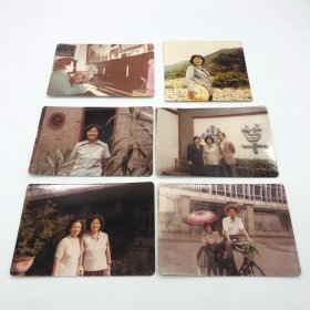 中国第一代钢琴家、曾任中央乐团首席钢琴巫漪丽（1931-2019）旧藏，八十年代彩色照片一组六枚