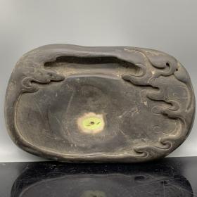 石雕砚台
尺寸：19*12*2.5cm
重量：1215g