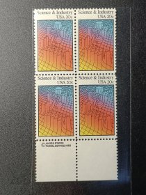 美国邮票，1983年科学和工业 1全，标价为1枚价格随机发，拍4枚给方联