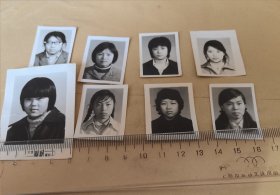 1980年代至1990年代，美女证明照片，8张合售