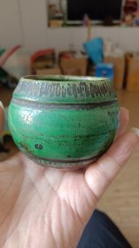明代绿釉罐