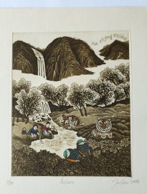 熊爱仪版画藏书票原作1