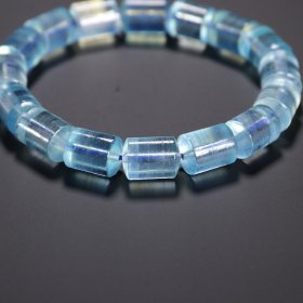 旧藏 海蓝宝桶珠手串