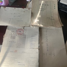 东方红饭店（1971年财务报表。1971年9-12月银行对账单。1971年1月～12月盘点表。1978年全年盘点表）共四本