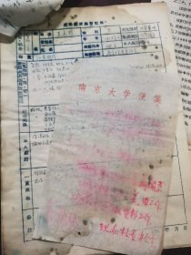 南京大学图书馆人员登记表1958年 二十八份