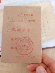 1971年黄骅县二堡人民公社劳动手册