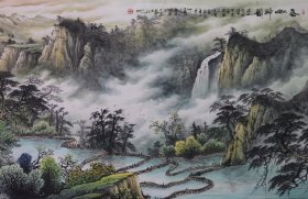 中国艺术家协会吴建国老师小八尺山水2