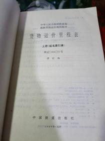 货物运价里程表上册(站名索引表)