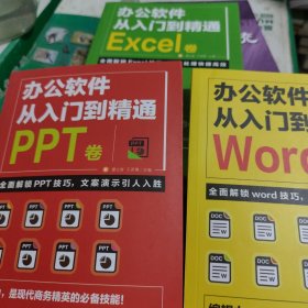 全套3册 办公软件自学Word PPT Excel从入门到精通 wps教程表格制作函数办公软件书籍