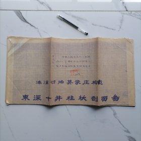 70年代带毛主席语录最高指示的大图纸（54cm×450cm）【中国人民有志气，有能力，一定要在不远的将来，赶上和超过世界先进水平】毛泽东