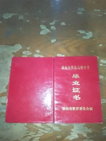 湖南省普通高级中学毕业证书