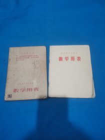 出东省中学试用课本 数学用表1970.1972 两本合售（包邮）