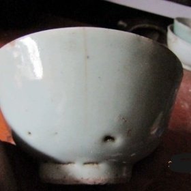 老瓷器老豆青釉碗24