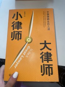 小律师 大律师：中国律师生存之道（首页有签赠）（有破损有划线）