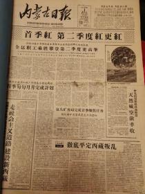 内蒙古日报1959年4月合订本，品相非常好