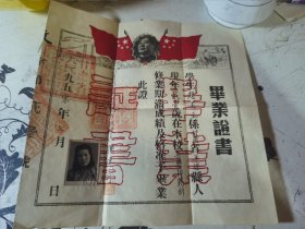 兰州师范学校毕业证 1950