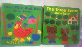 英文原版绘本 纸板书 Byron Barton代表作两本套The Little Red Hen 小红母鸡/The Three Bears 三只熊 英语启蒙
