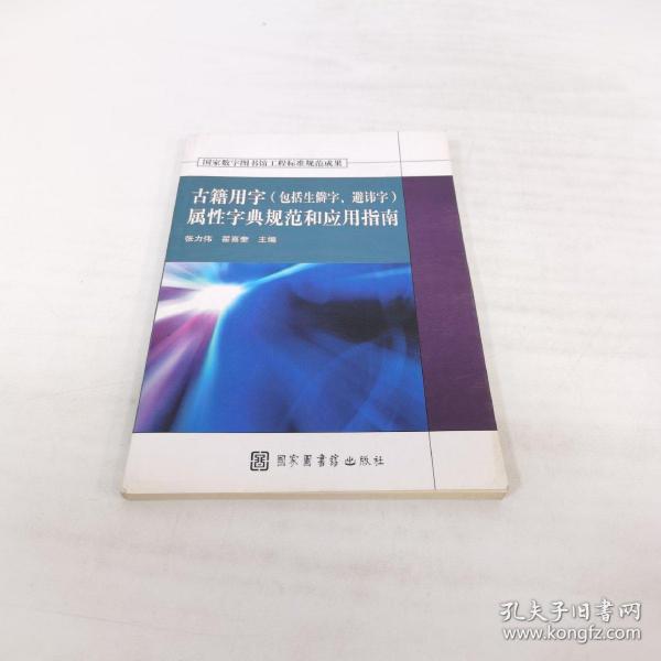 古籍用字（包括生僻字、避讳字）属性字典规范和应用指南