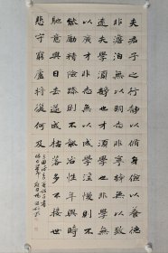 保真书画，河南书法名家，杨留柱四尺整纸书法软片139×69cm。 杨留柱，中国书法家协会会员,汝州市书法家协会副主席,河南省轩辕文化书画院副院长。