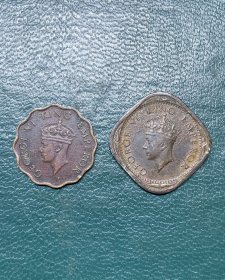 英属印度乔治六世硬币2枚合售