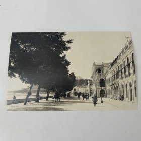 明信片。30年代澳门南湾东段。