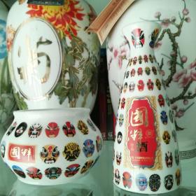 国粹京剧脸谱酒瓶：相得益彰.套装温酒器具一缸一壶两件套～瓷缸瓷壶类