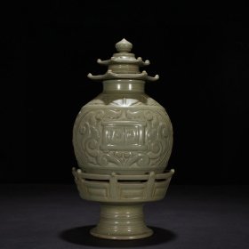 《精品放漏》耀州窑宝塔罐——高古瓷器收藏