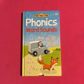 英文原版儿童早教书 Pull-the-Tab Phonics Word Sounds 自然拼读 字母发音学习 抽拉纸板撕不烂书