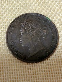 英属泽西1/12先令青铜币 1888年维多利亚女王 黑色包浆极美品 oz0383