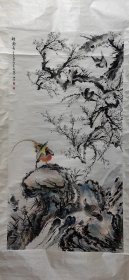 顾震岩原装原裱立轴，画心尺寸178×94公分