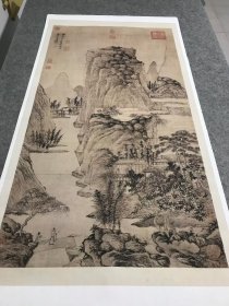 王蒙画兰亭雪霁　轴。纸本大小72.58*135厘米。宣纸艺术微喷复制