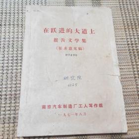 在跃进的大道上报告文学集