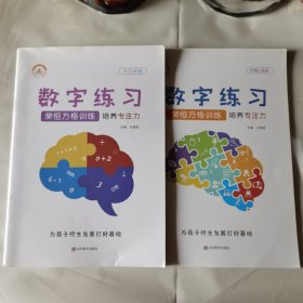 荣恒方格训练培养专注力，数字练习（入门+初级，中级+高级）（2本）