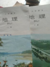 90年代小学地理上册下册2本合售如图
