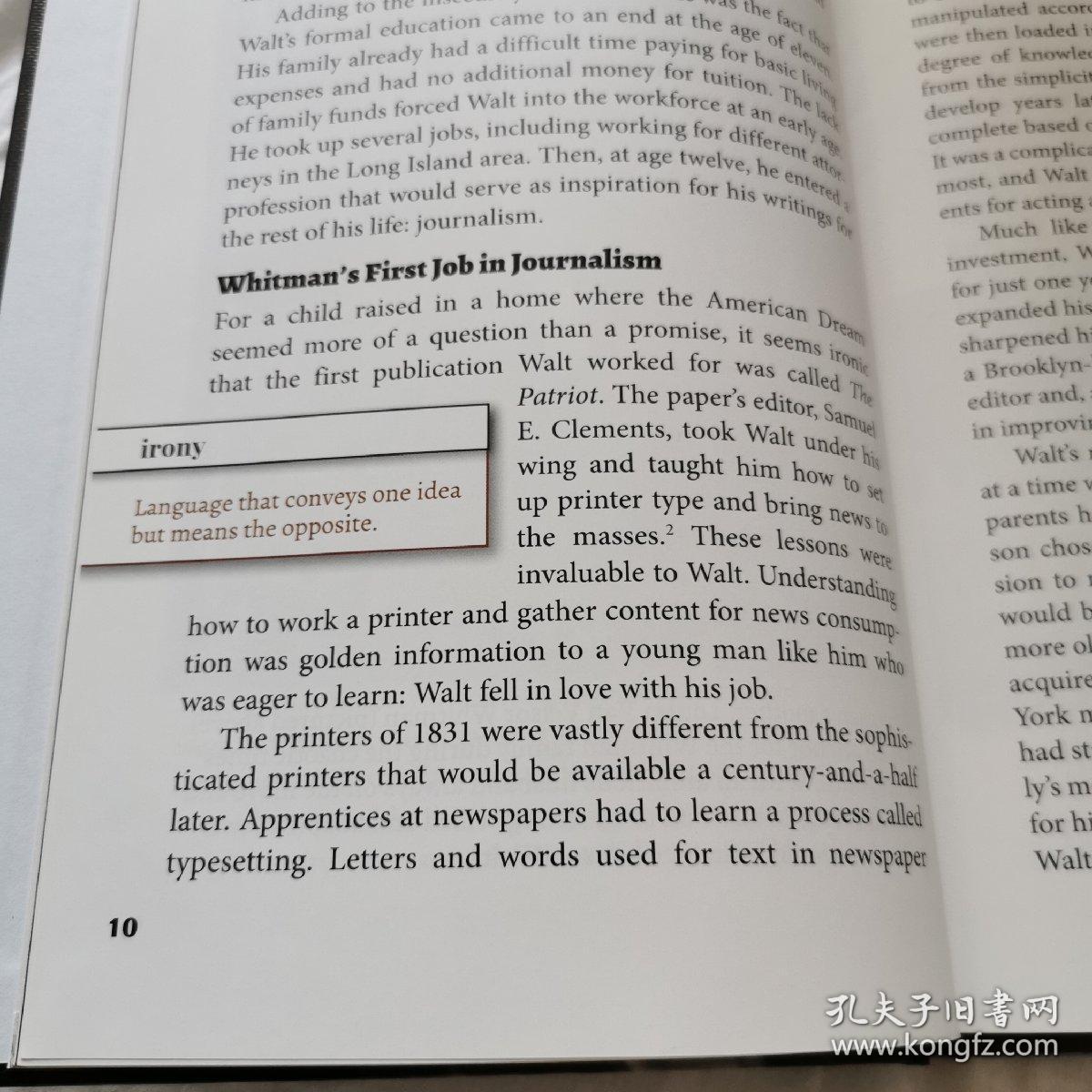 Reading and Interpreting the Works of Walt Whitman/ Jack London/ Mark Twain/ Ernest Hemingway/ Maya Angelou/ The Bronte Sisters六本合售