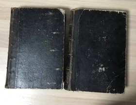 1842年出版的老版本法文原版书：圣赫勒拿纪念馆、流亡中的拿破仑、拿破仑的最后时刻、以及拿破仑皇帝遗骸被转移到荣军院的历史（16开精装 两册全）品相见描述