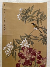 古筆花鸟图，创汇时期60-80年代，