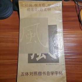 欧阳询，颜真卿，柳公权，诸遂良，赵孟頫五体对照楷书自学字帖a4-1